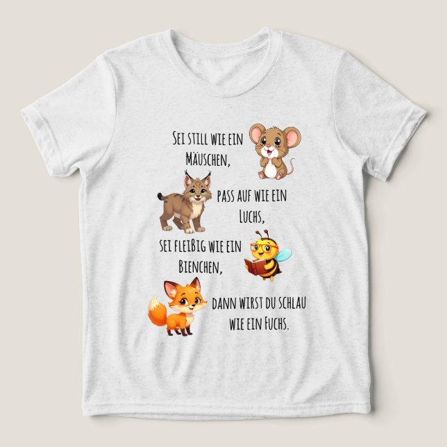 Mäuschen - Luchs - Biene - Fuchs | Schulanfang T Shirt (Design Framsida)
