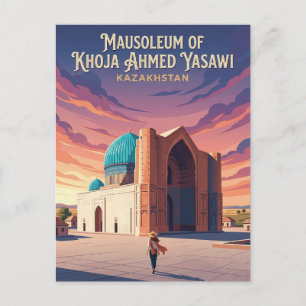 Mausoleet för Khoja Ahmed Yasawi Kazakstan Vykort