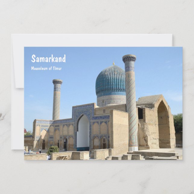Mausoleum i Timur i Samarkand, Uzbekistan Card (Framsida)