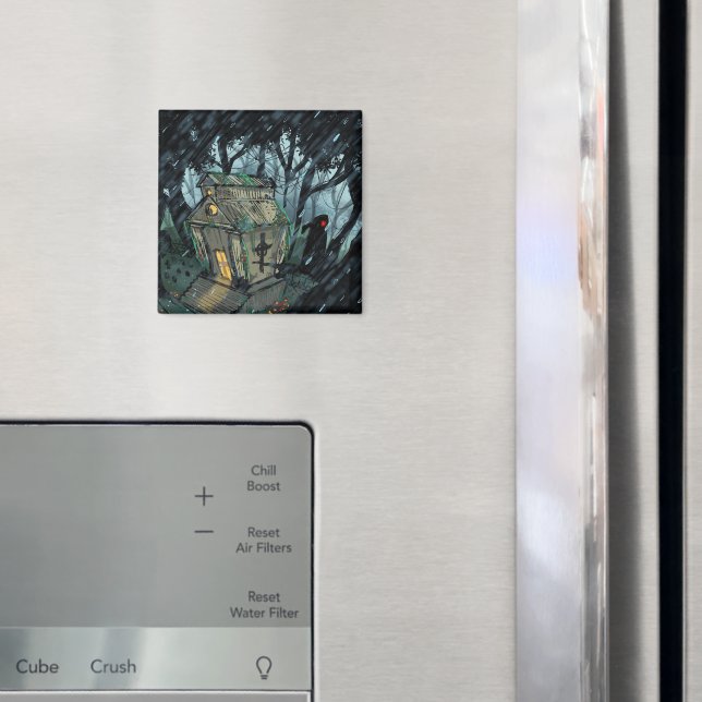 Mausoleum och kråkan magnet (In Situ (Fridge))