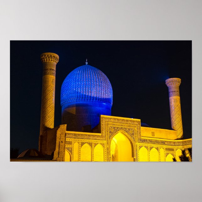 Mausoleum of Amir Timur - Samarkand, Uzbekistan Poster (Framsidan)