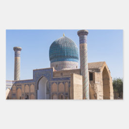 Mausoleum of Amir Timur - Samarkand, Uzbekistan Rektangulärt Klistermärke