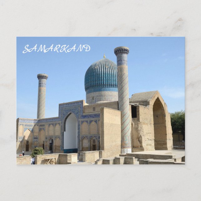 Mausoleum of Timur in Samarkand, Uzbekistan Vykort (Framsida)