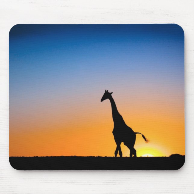 Mauspad Giraffe Sonnenuntergang Musmatta (Framsidan)