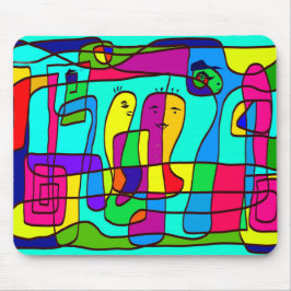 Mauspad mit bunter Zeichnung Musmatta