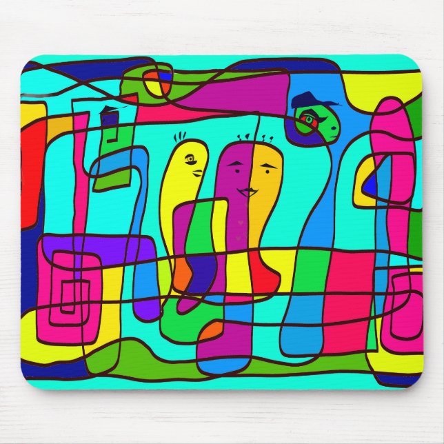 Mauspad mit bunter Zeichnung Musmatta (Framsidan)