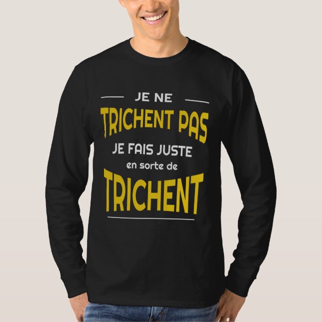 Mauvais joueur tricheur humor t shirt (Framsida)