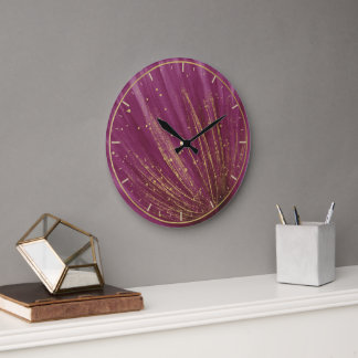 Mauve 10.75 Round Wall Clock Stor Klocka