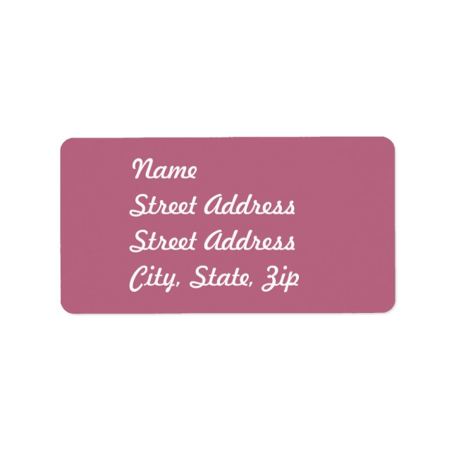Mauve Adress Sticker Adressetikett (Framsidan)
