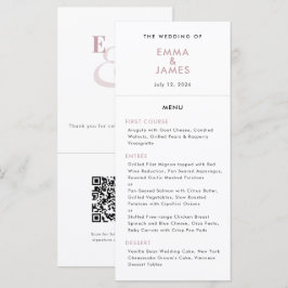 Mauve Ampersand Bröllop | QR-kod | Elegant Meny