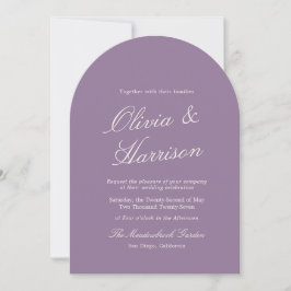Mauve Arch Garden Wedding Invitation Inbjudningar