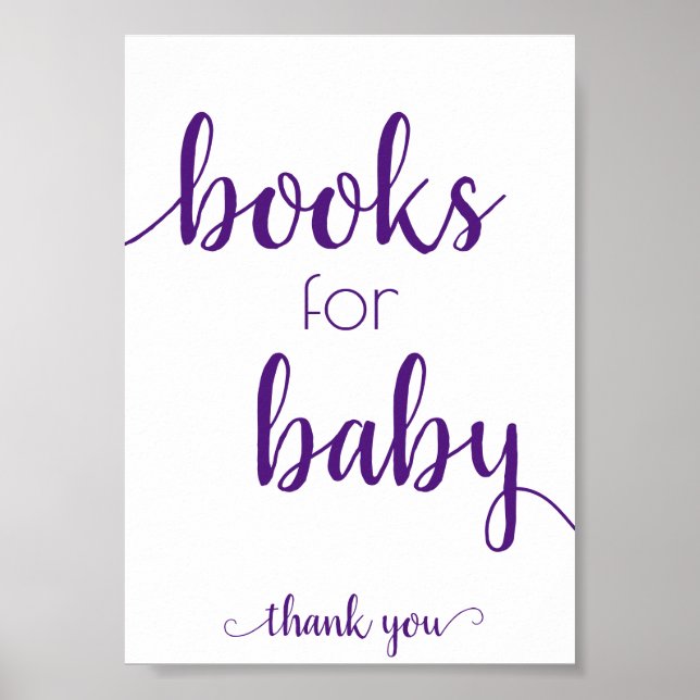 Mauve Baby Shower | Dusty Ro Rosa Bokar för Baby Poster (Framsidan)