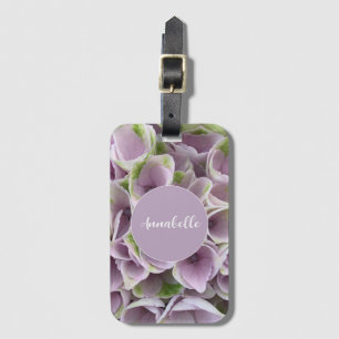Mauve & Blek Grönt Hydrangea Bagagebricka