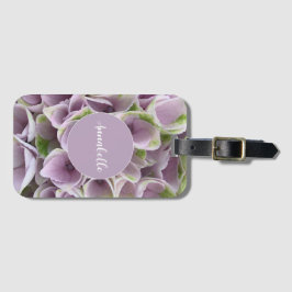 Mauve & Blek Grönt Hydrangea Bagagebricka