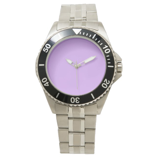 Mauve, blek violet hex-kod e0b0ff armbandsur (Framsida)