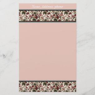 Mauve blom- formgivare återanvänd brevpappermall brevpapper