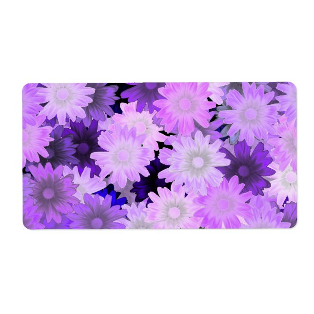 Mauve blommigt fraktsedel (Framsidan)