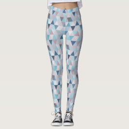 Mauve Blue Triangles C Leggings