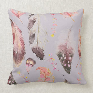 Mauve boho-ludd för flera färg skriver ut accentku kudde