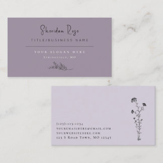 Mauve Botanisk Kvist Visitkort