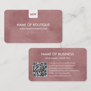 Mauve Boutiques QR-koddesign Visitkort