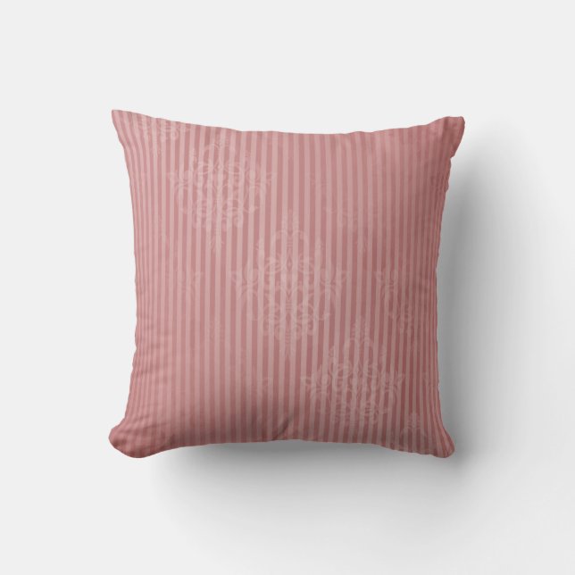 Mauve damastast dekorativ kudde 20" x 20", (Framsida)