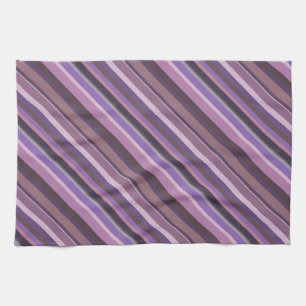 Mauve diagonal rand kökshandduk