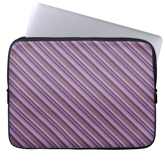 Mauve diagonal rand laptop sleeve (Framsidan)