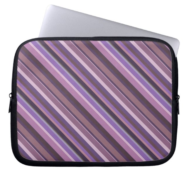 Mauve diagonal rand laptop sleeve (Framsidan)