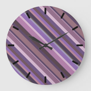 Mauve diagonal rand stor klocka
