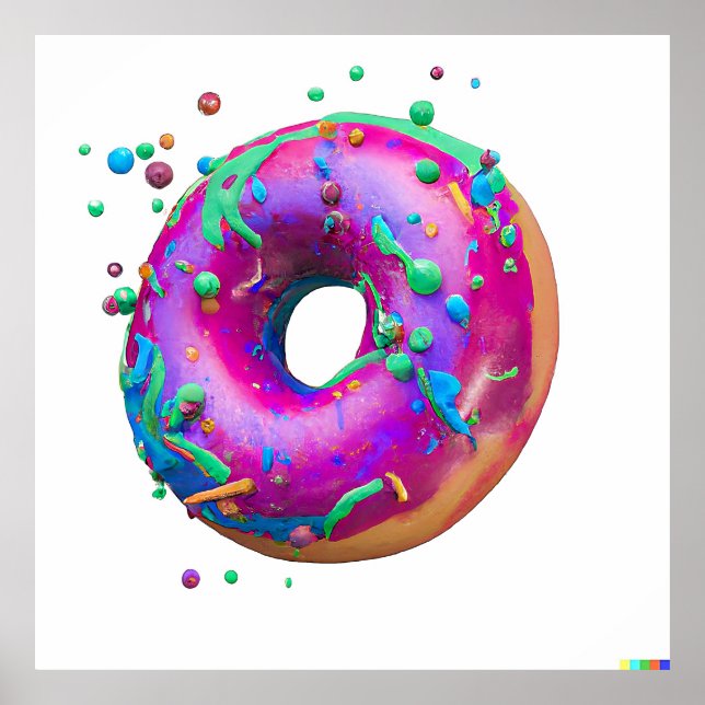 "Mauve Donut Delight" Printable Art Poster (Framsidan)