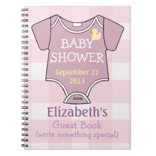 Mauve duschGuestbook Anteckningsbok