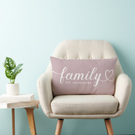 Mauve Familj Hjärtmanus Monogram Lumbarkudde
