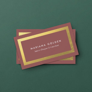 Mauve Faux Guld Visitkort