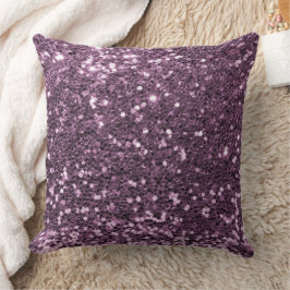 Mauve Faux Sequin Glitter Dekorativ kudde