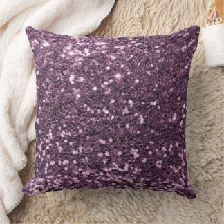 Mauve Faux Sequin Glitter Dekorativ kudde