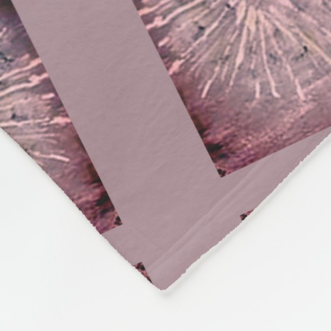 Mauve Flowered Fleece Blanket (Hörn)
