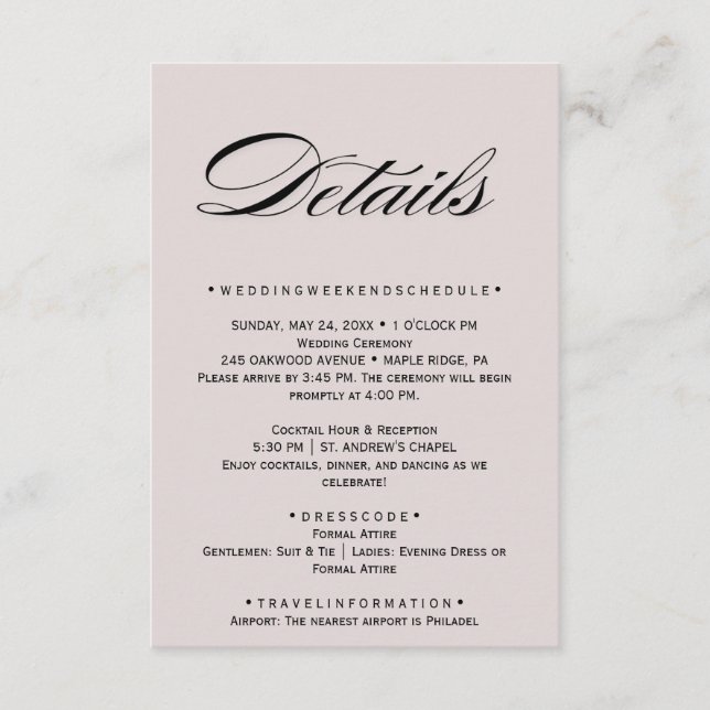  Mauve- för vit Blommigt Tilläggskort (Framsida)