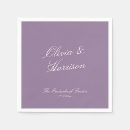 Mauve Garden Wedding Napkins Pappersservett