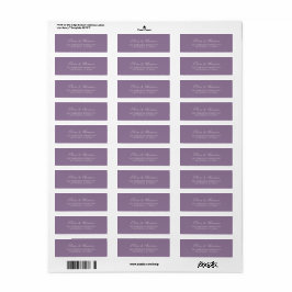 Mauve Garden Wedding Return Address Label Returadress Etikett