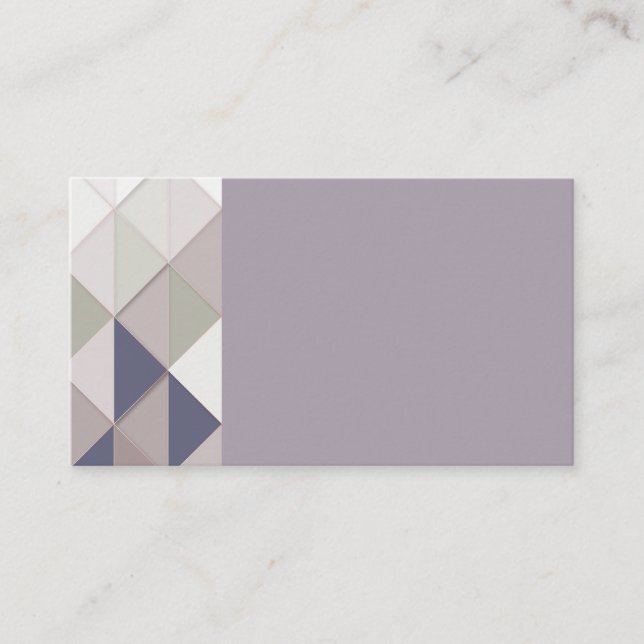 Mauve Geometric Diamond Affärskorts Visitkort (Framsida)
