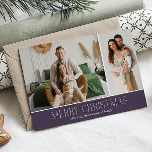 MAUVE God jul Elegant 2 Fotomeddelande Julkort