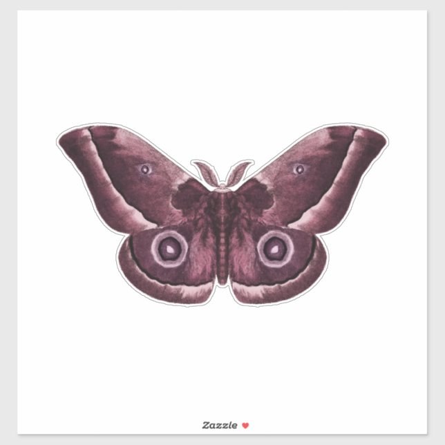 Mauve Gothic Moth Klistermärken (Ark)