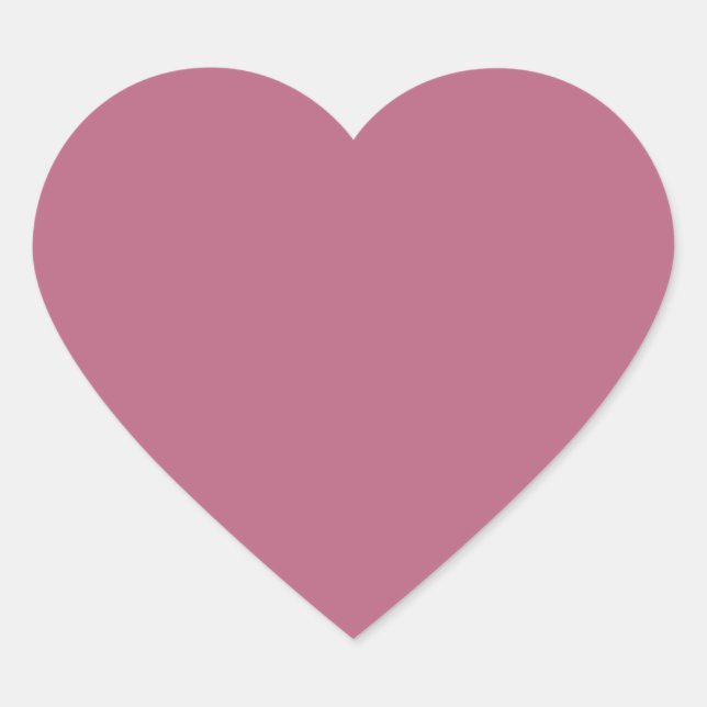 Mauve Heart Sticker Hjärtformat Klistermärke (Framsida)