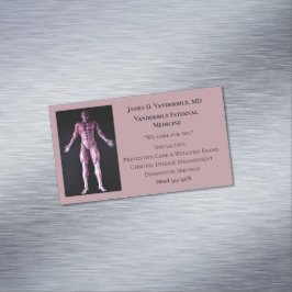 Mauve Human Body Internal Medicine Doktor Medical Magnetiska Visitkort