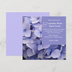 Mauve Hydrangea bröllopsinbjudan Inbjudningar