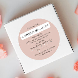 Mauve Ingredient Cottage Law Product Label Runt Klistermärke