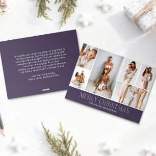 MAUVE Jul Elegant 6 Samla foto-meddelande Julkort
