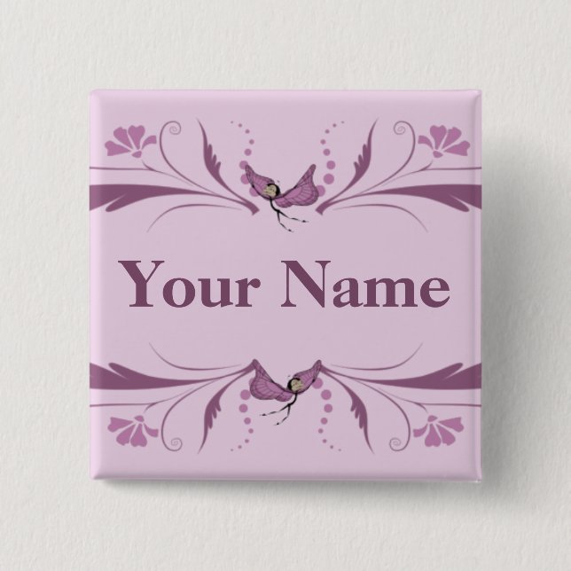 Mauve knäppas med Butterfairies Knapp (Framsida)