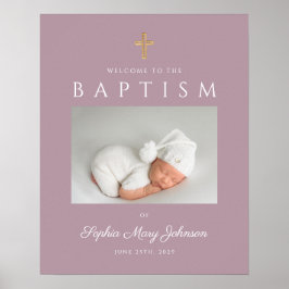 Mauve Kor Photo Girl Baptism Välkommen Poster
